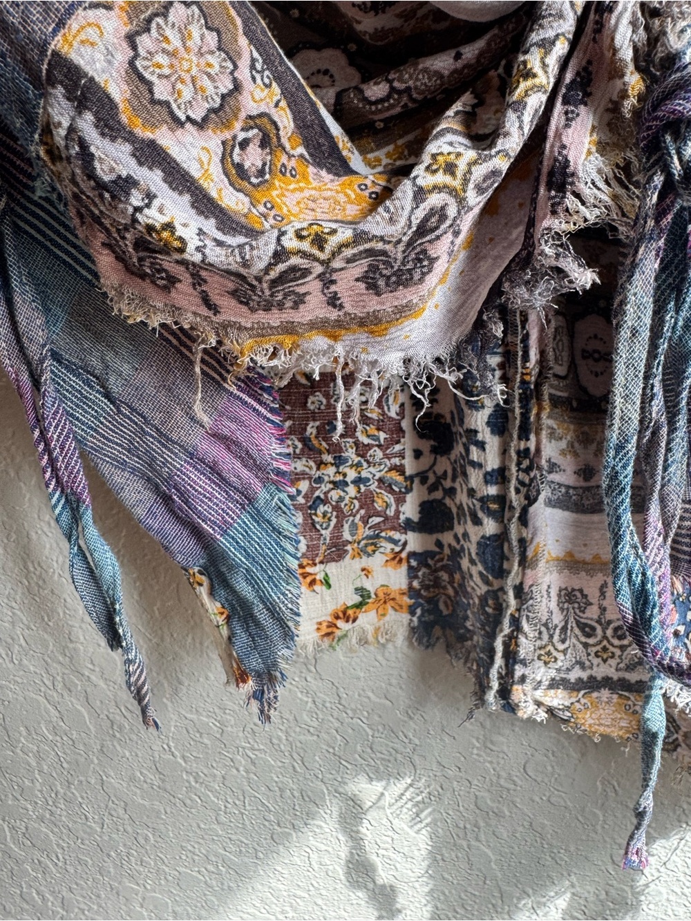 Oli & Hali Multi-Color Asymmetrical Patchwork Skirt - Picture 5 of 12